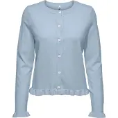 ONLY Onlcinderel Ls Frill Cardigan Ex Knt - Blue - XS