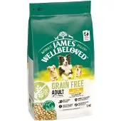 James Wellbeloved 1,5kg Grain Free Adult Dog Hypoallergenic kalkkuna & kasvikset koiran kuivaruoka