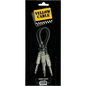 Yellow cable P020 - 2 x 1/4" Jack/Jack patch-kaapeli 20cm.