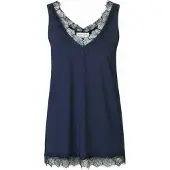 Rosemunde Rwbillie Sl Lace V-Neck Top - Navy - 34