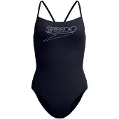 Speedo Endurance+ Logo Thin Strap One Piece - Black - 46
