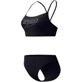 Speedo Endurance+ Logo Thin Strap Two Piece - Black - 44
