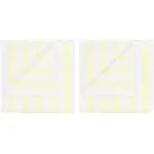 Blomus Arto pyyhe 2-pack, valkoinen–läpinäkyvä keltainen, 30x50 cm