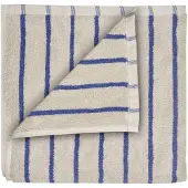 Blomus Towel - 100 X 50 Cm - Arto - Moonbeam/Mazarine Blue - Grey - L 106CM