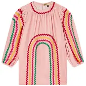 Stella McCartney Kids Mekko Kirjailulla Haaleanpinkki 4 Y Vaaleanpunainen 4 vuotta Tytöt
