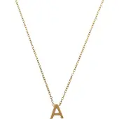 Timi Of Sweden Viola Letter Necklace Stainless Steel Gold A