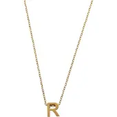 Timi Of Sweden Viola Letter Necklace Stainless Steel Gold R