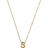 Timi Of Sweden Viola Letter Necklace Stainless Steel Gold S
