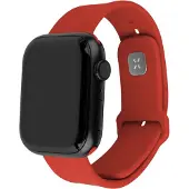 FIXED älykellon silikoniranneke, Apple Watch 42 / 44 / 45 mm, punainen