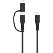 FIXED 2in1 Combo 60W USB-C/Lightning cable 2m Black