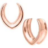 Wildcat Oval Ear Saddles<!--6400c96f18802--> - Ruusukultainen metalli, 25,0 mm