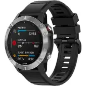 FIXED Garmin QuickFit silikoninen kelloranneke 22 mm (musta)