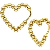 Wildcat Heart Bubble -korvarenkaat - Kultainen metalli