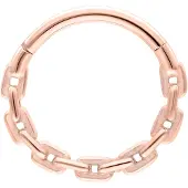 Wildcat Anchor Chain Clicker - saranallinen rengas - Ruusukultainen metalli, 10,0 mm