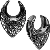 Wildcat Ear Saddles Oriental - Musta metalli, 16,0 mm