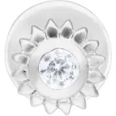 Wildcat Ice Flower Push-Fit Labret - Lävistyskoru - Hopeinen metalli