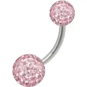 Wildcat Sealed Multi Jewelled Bananabell - 12,0 mm, Rosa, 6,0 mm/8,0 mm