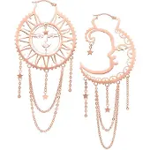 Wildcat Oldschool Sun Moon Hoops<!--63ef79378dde1--> - Ruusukultainen metalli
