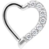 Wildcat Crystal Heart Ring - Srebrna, 10,0 mm, Leva