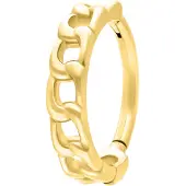 Wildcat Curb Chain Clicker - lävistysrengas - Kultainen metalli, 12,0 mm