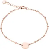 Wildcat Engravable basic bracelet with beads - kaiverrettava rannekoru - Ruusukultainen metalli