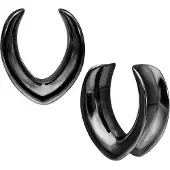 Wildcat Oval Ear Saddles<!--6400c96f18802--> - Musta metalli, 25,0 mm