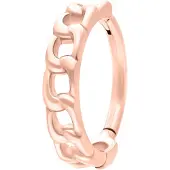 Wildcat Curb Chain Clicker - lävistysrengas - Ruusukultainen metalli, 10,0 mm