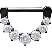 Wildcat Crystal Nipple Clicker<!--63f88ad72f075--> - 14,0 mm, Musta metalli