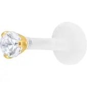 Wildcat Single Crystal Screwing Labret - Kultainen metalli, 2,5 mm