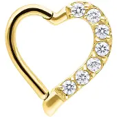 Wildcat Crystal Heart Ring - Zlata, 8,0 mm, Leva