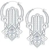 Wildcat Khamsa Hoops<!--63e0e9807181c-->