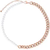 Wildcat Chunky Pearl Necklace - kaulakoru - Ruusukultainen metalli