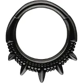 Wildcat Oriental Spiked Clicker - Lävistysrengas - Musta metalli
