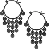 Wildcat Dangling Plate Hoops - Korvakorut - Musta metalli