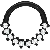 Wildcat Glamorous Septum Clicker<!--63e1feda95e0d--> - Musta metalli