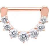 Wildcat Crystal Nipple Clicker<!--63f88ad72f075--> - 12,0 mm, Ruusukultainen metalli