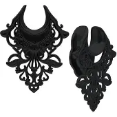 Wildcat Ear Saddles Baroque - Musta metalli, 16,0 mm