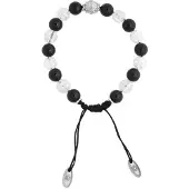 Wildcat Rock Beatz - 160 mm, Perles onyx et cristal blanc