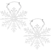 Wildcat Snowflake Hoops - korvakorut - Hopeinen metalli