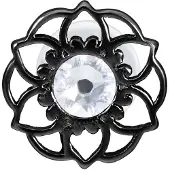 Wildcat Mandala Flower Push-Fit Labret<!--63f5c94e6a8d0--> - Musta metalli