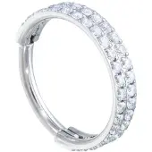 Wildcat 2 Rings Crystal Clicker<!--63fedd58a8de4--> - Hopeinen metalli, 8,0 mm