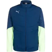 Puma Urheilutakki 'Individual' tummansininen / harmaa / minttu