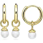 Lykken Pearls kullatut helmi hopeakorvakorut