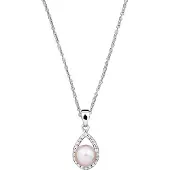 Lykken Pearls hopeinen helmikaulakoru 45 cm