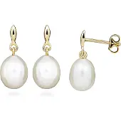 Lykken Pearls kultaiset helmikorvakorut 9mm