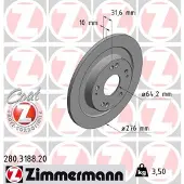 ZIMMERMANN Jarrulevy (1kpl) 280.3188.20