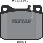 Textar Jarrupalasarja (4kpl), levyjarru 2039204