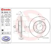Brembo Jarrulevy 9954511 edessä, tuuletettu, erittäin hiilihappoinen, 1 Kappale