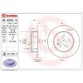 Brembo Jarrulevy 08A33811 takana, täysi, 1 Kappale