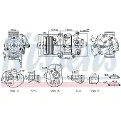 Nissens Kompressori, ilmastointilaite 891069
